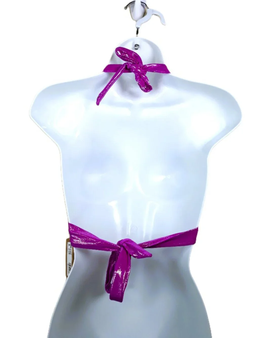 NWT Skims Liquid Shine Knotted Micro Triangle Swim Top in Lollipop Beach Pool